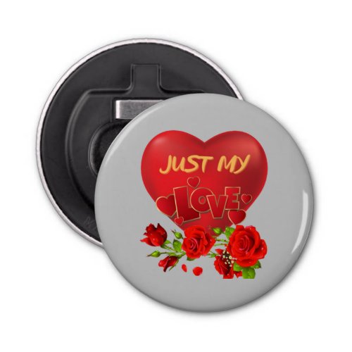 Valentines Day February 14th love affection r Bottle Opener
