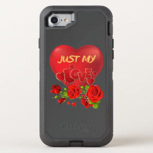 Valentine's Day: February 14th, love, affection, r OtterBox Defender iPhone SE/8/7 Case