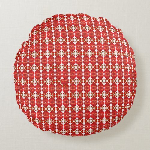 Valentines Day February 14th love affection r Round Pillow