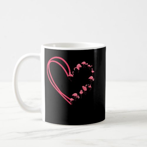 Valentines Day Flamingo Valentine Heart Shape Coffee Mug