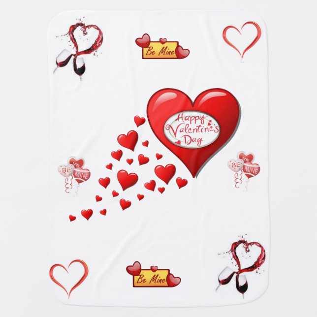 Valentine's Day Fleece Blanket (Front)