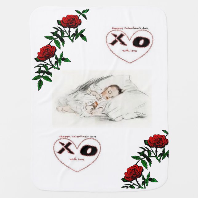 Valentine's Day Fleece Blanket (Front)