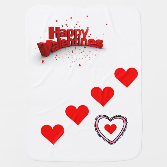 Valentine's Day Fleece Blanket (Front)