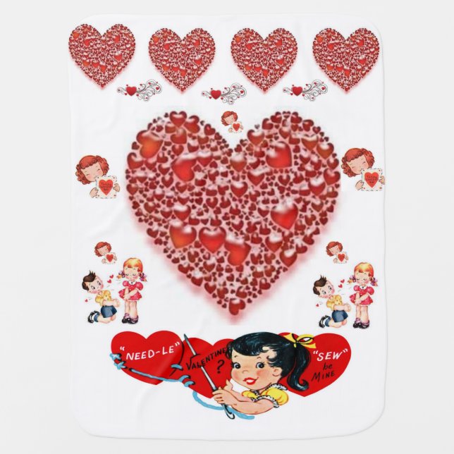 Valentine's Day Fleece Blanket (Front)