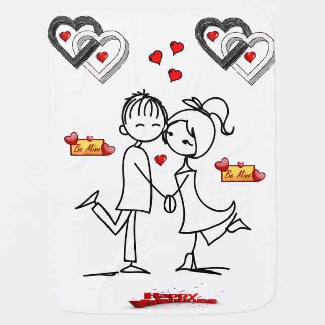 Valentine's Day Fleece Blanket (Front)