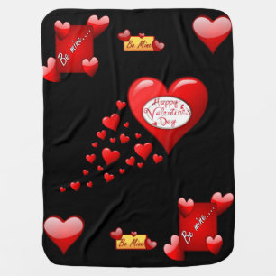 Valentine's Day Fleece Blanket Hearts
