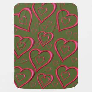 Valentine's Day Fleece Blanket Hearts