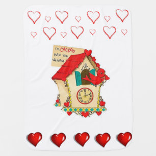 Valentine's Day Fleece Blanket Hearts