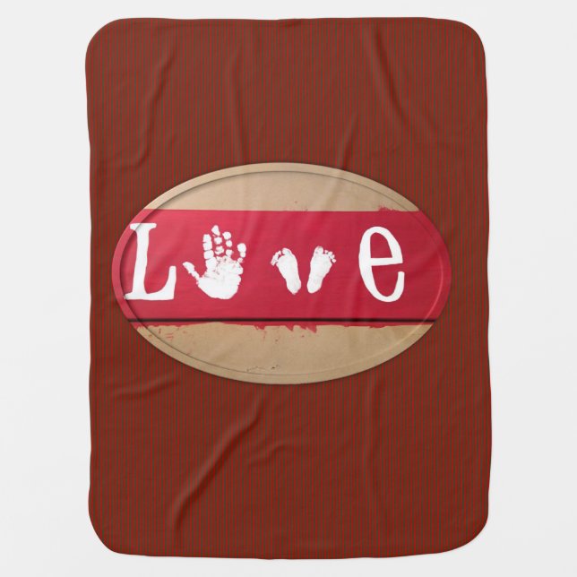 Valentine's Day Fleece Blanket love (Front)