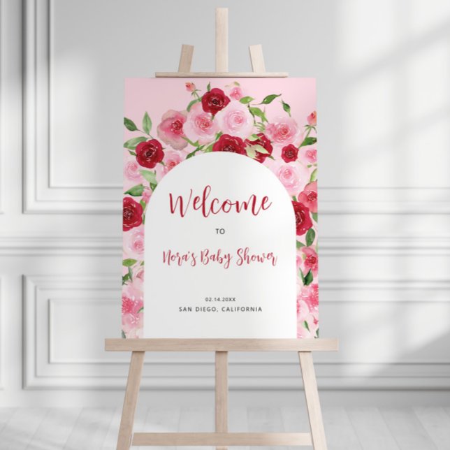 Valentine's Day Floral Arch Welcome Sign (Creator Uploaded)