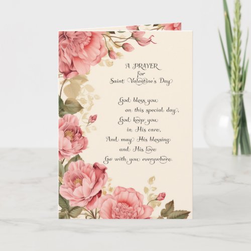  Valentines Day Floral Friendship Christian Holiday Card