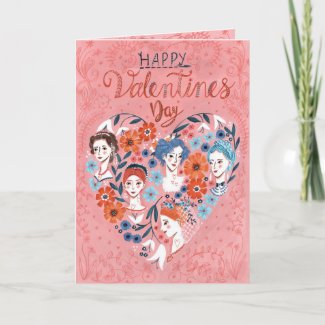 Valentine's day | Floral Heart Women Holiday Card