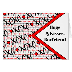 Valentine's Day for Boyfriend XOXO Design Cards