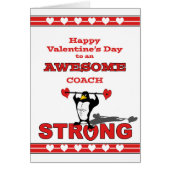 Valentine's Day for Coach, Weightlifting Penguin (Front)