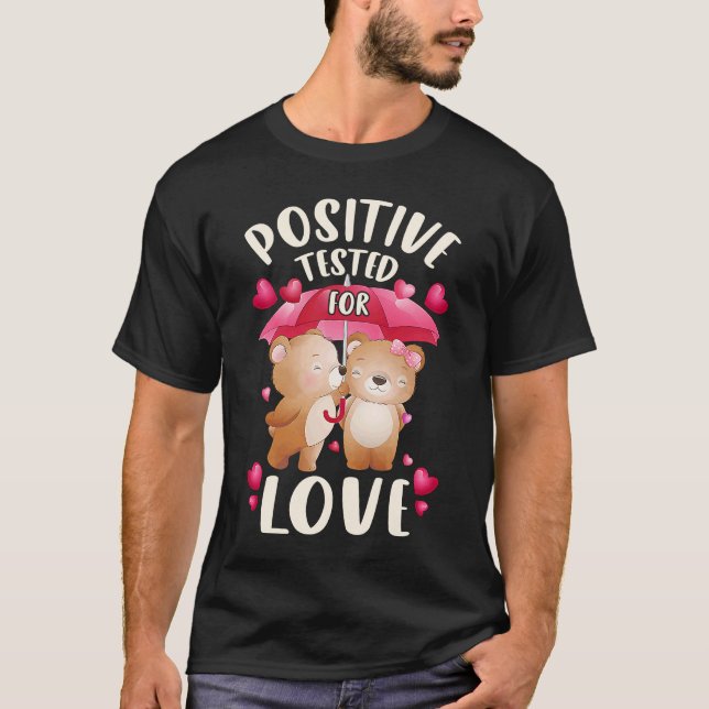 Valentine's day for couples bear couple with umbre T-Shirt (Front)