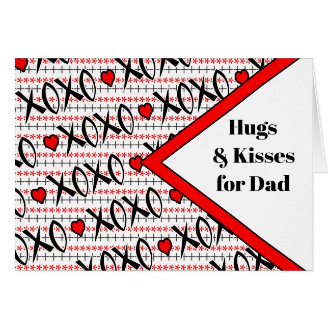 Valentine's Day for Dad XOXO Design Cards (Front Horizontal)