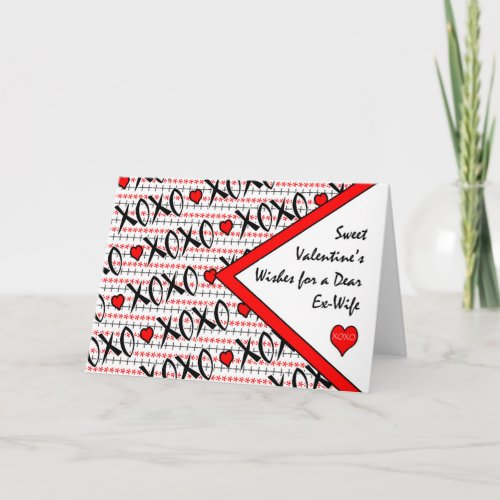 Valentines Day for Ex_Wife XOXO Design Holiday Card