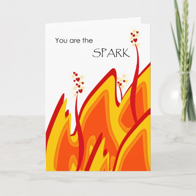 Valentine's Day for Husband, You are the Spark Holiday Card (Front)