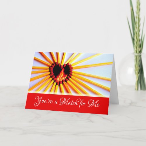 Valentines Day for Husband Youre a Match for Me Card