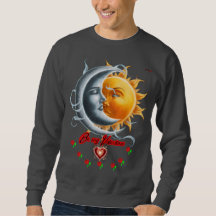 Valentine's day for the Sun and the Moon on a Grey
