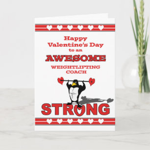 Valentine's Day for Weightface Coach, Penguin Holiday Card
