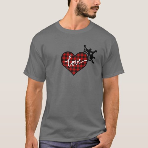 Valentines Day For Women Men Heart Crown Valentine T_Shirt