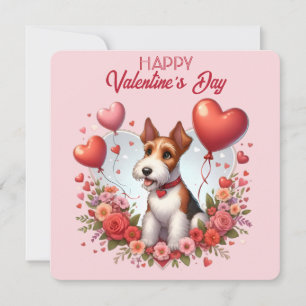 Valentine's Day - Fox Terrier 2 - Card