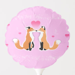 Valentine's Day Foxes Balloons