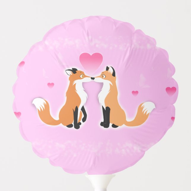 Valentine's Day Foxes Balloons (Front)