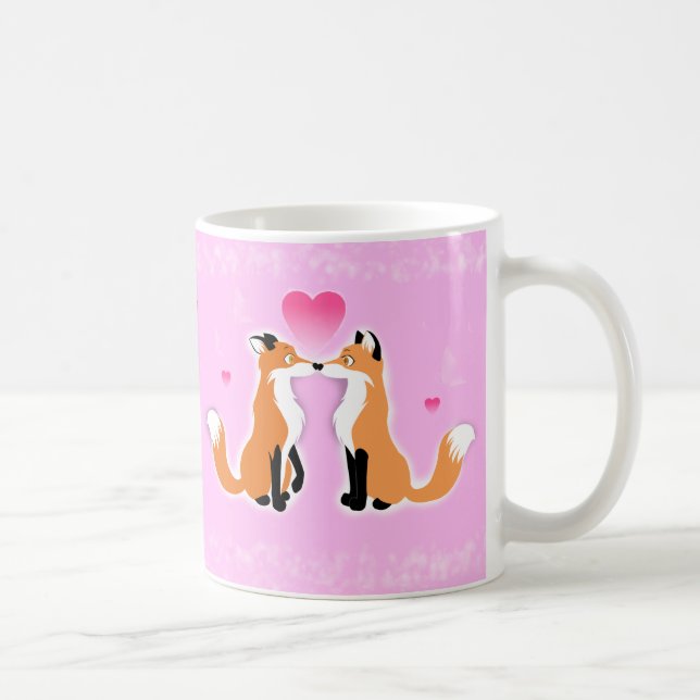 Valentines Day Foxes Coffee Mug (Right)