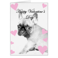 Valentine's Day French Bulldog Card