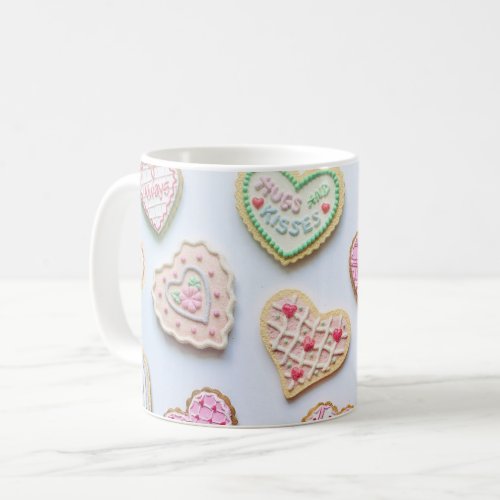 Valentines Day Friends  Hearts Cookies Coffee Mug