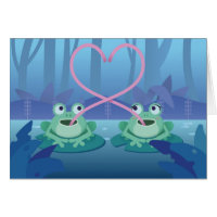 valentines day frog lovers card