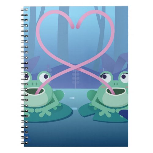 valentines day frog lovers notebook