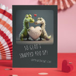 Valentine's Day Funny Alligator Crocodile Couple Card