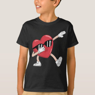 Valentine's Day Funny Boys Girls Dabbing Heart T-Shirt