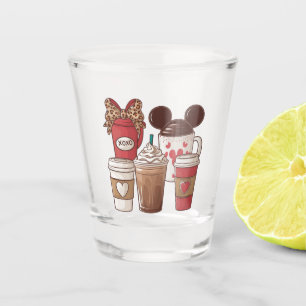Valentine's Day Funny Latte Coffee Lover  Shot Glass