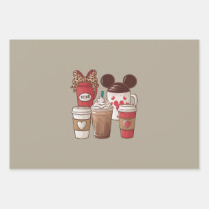 Valentine's Day Funny Latte Coffee Lover Wrapping Paper Sheets