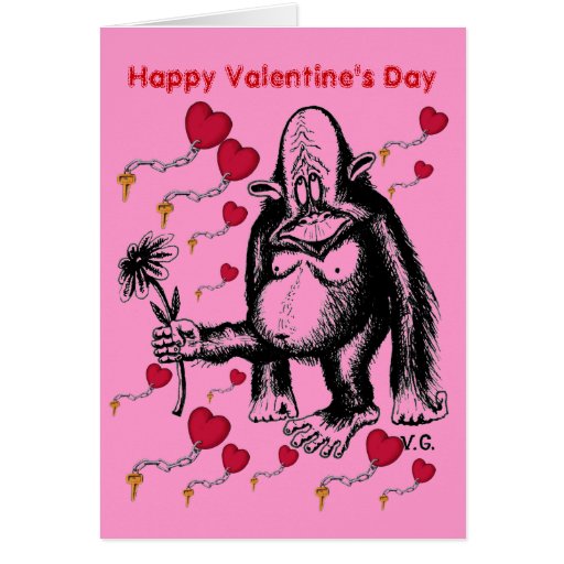 Luxury 66 Monkey Valentine Card