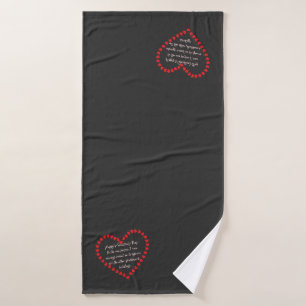 Valentines Day Funny Sarcasm Humor Quote Bath Towel