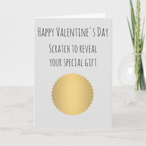 Valentines Day Funny Scratch For Gift Card