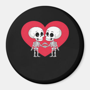 Valentines Day Funny Skeleton Hand Heart  Magnet