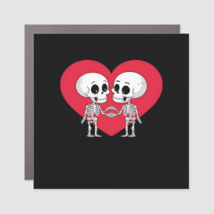 Valentines Day Funny Skeleton Hand Heart Playful  Car Magnet