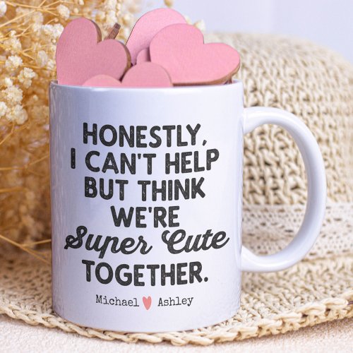 Valentines Day Funny Sweet Boyfriend Girlfriend Two_Tone Coffee Mug
