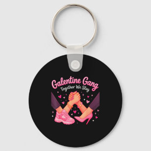 Valentines day galentines gang funny valentine keychain