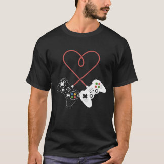 Valentine's Day Gamer's Delight: Heart-Inspired  T-Shirt