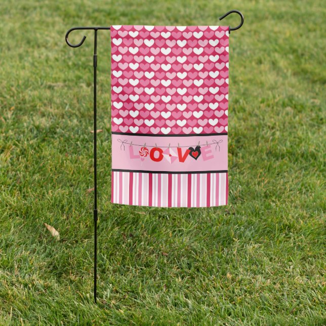 Valentine's Day Garden Flag (In SItu)
