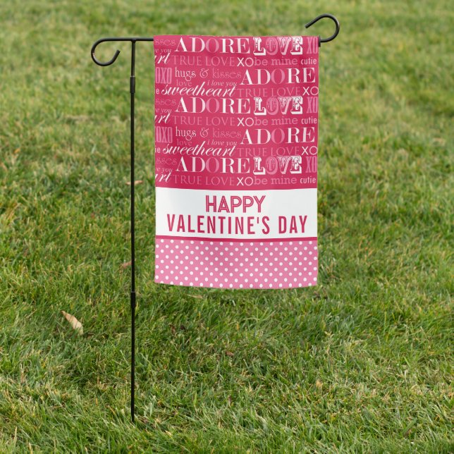 Valentine's Day Garden Flag (In SItu)