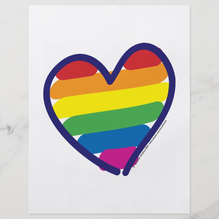 Valentine Gay Pride Rainbow Heart Flyer