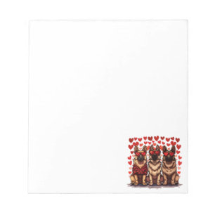 Valentines Day German Shepherd Dogs Notepad